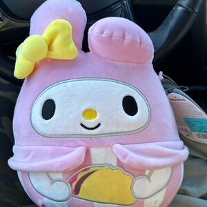 Squishmallows - My Melody holding a Taco 8” Hello Kitty and Friends Sanrio NWT